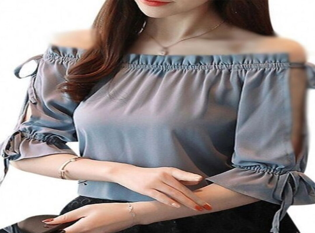 مدل لباس یقه قایقی با پارچه شومیزی
